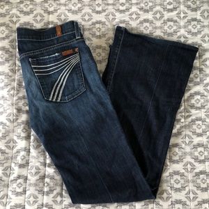 Women’s 7FAM White Stitch Dojo Jeans